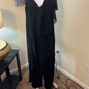 Black evening wear jumpsuit